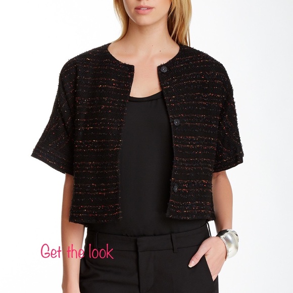 Magaschoni Cropped Black Jacket - Picture 1 of 7